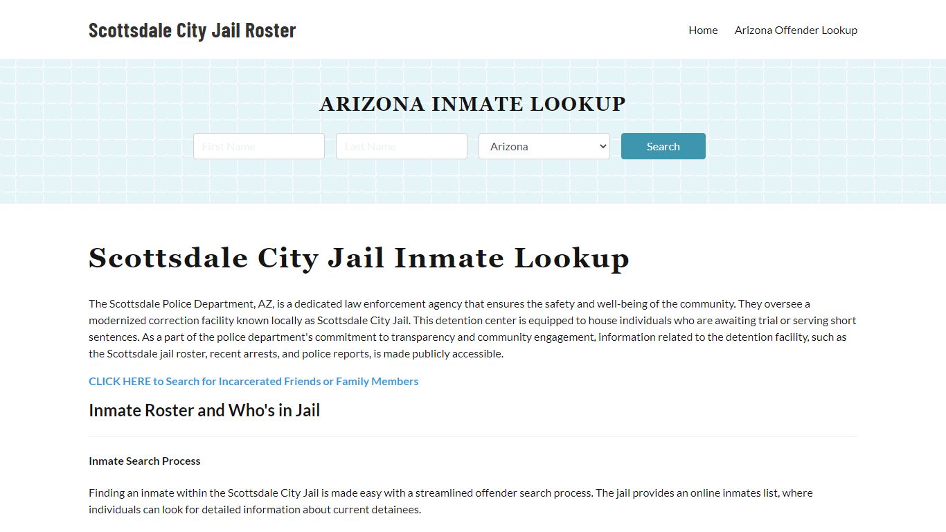 Scottsdale Police Department & City Jail, AZ Inmate Roster, Arrests ...